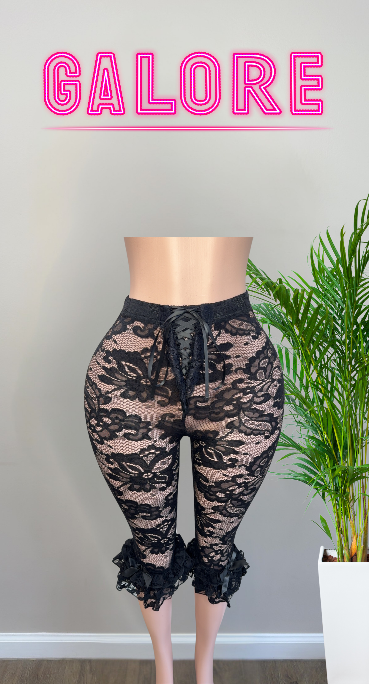 Black Mesh Leggings
