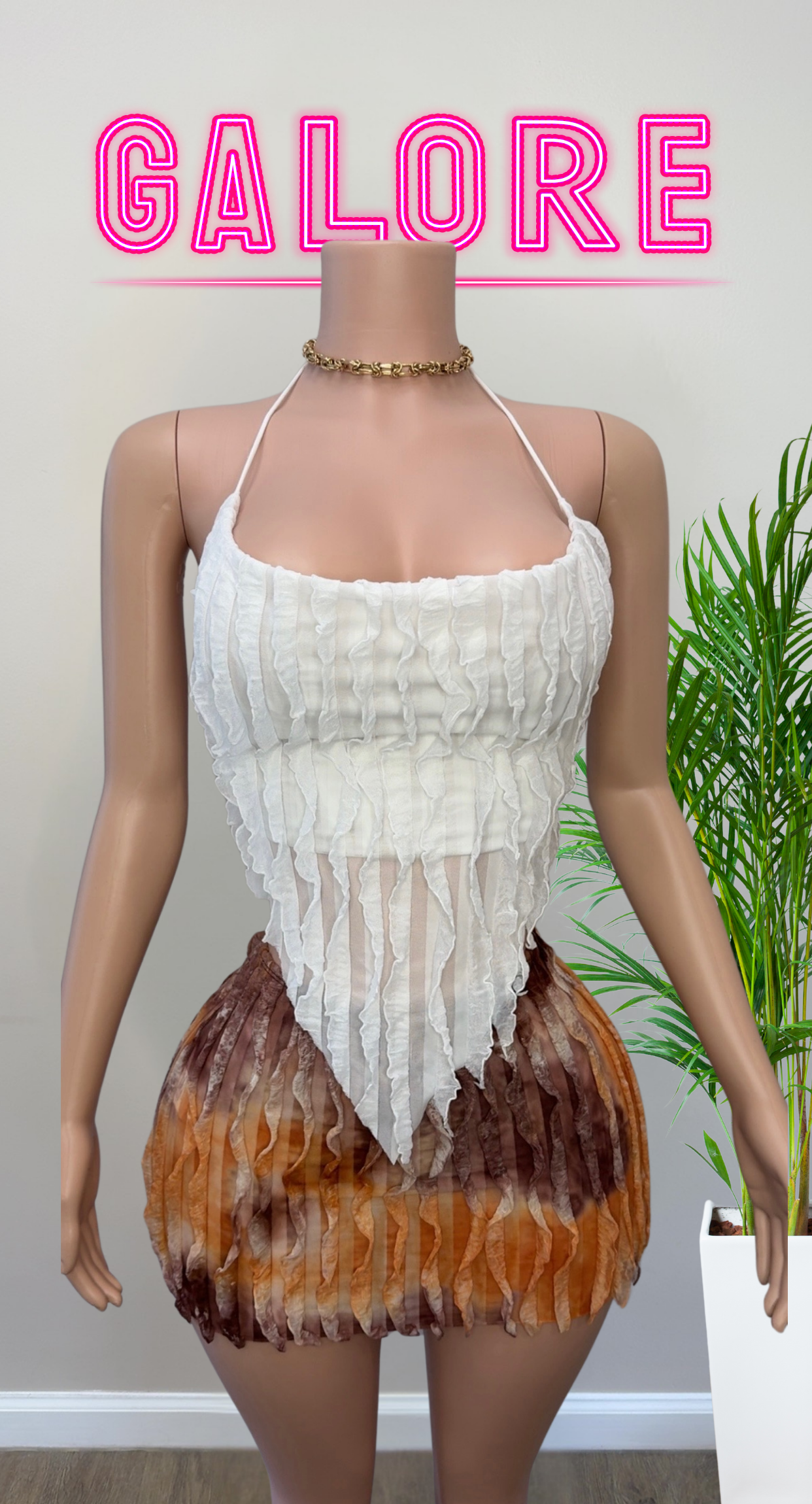 Brown Two Piece Set