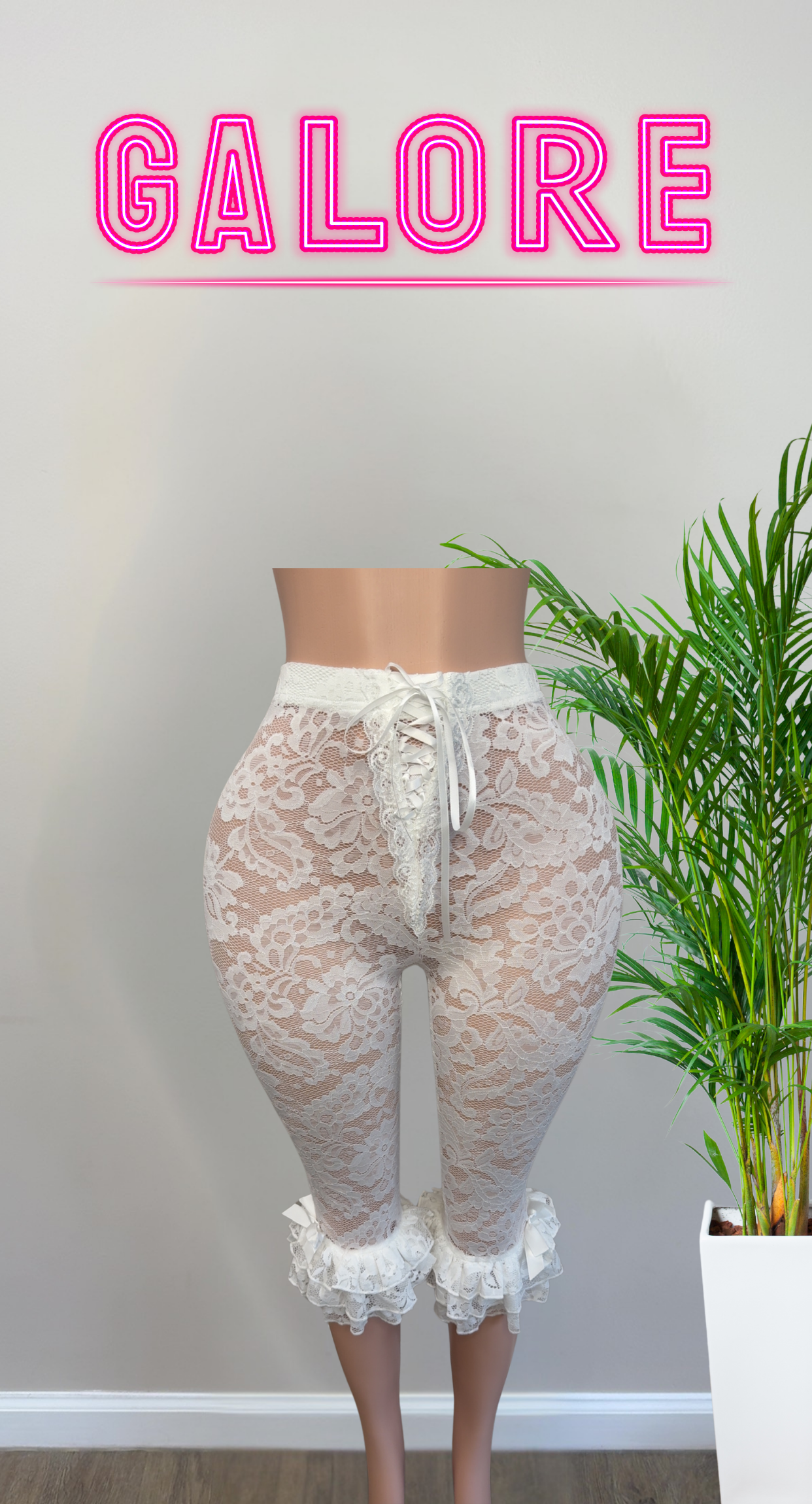 White Mesh Leggings